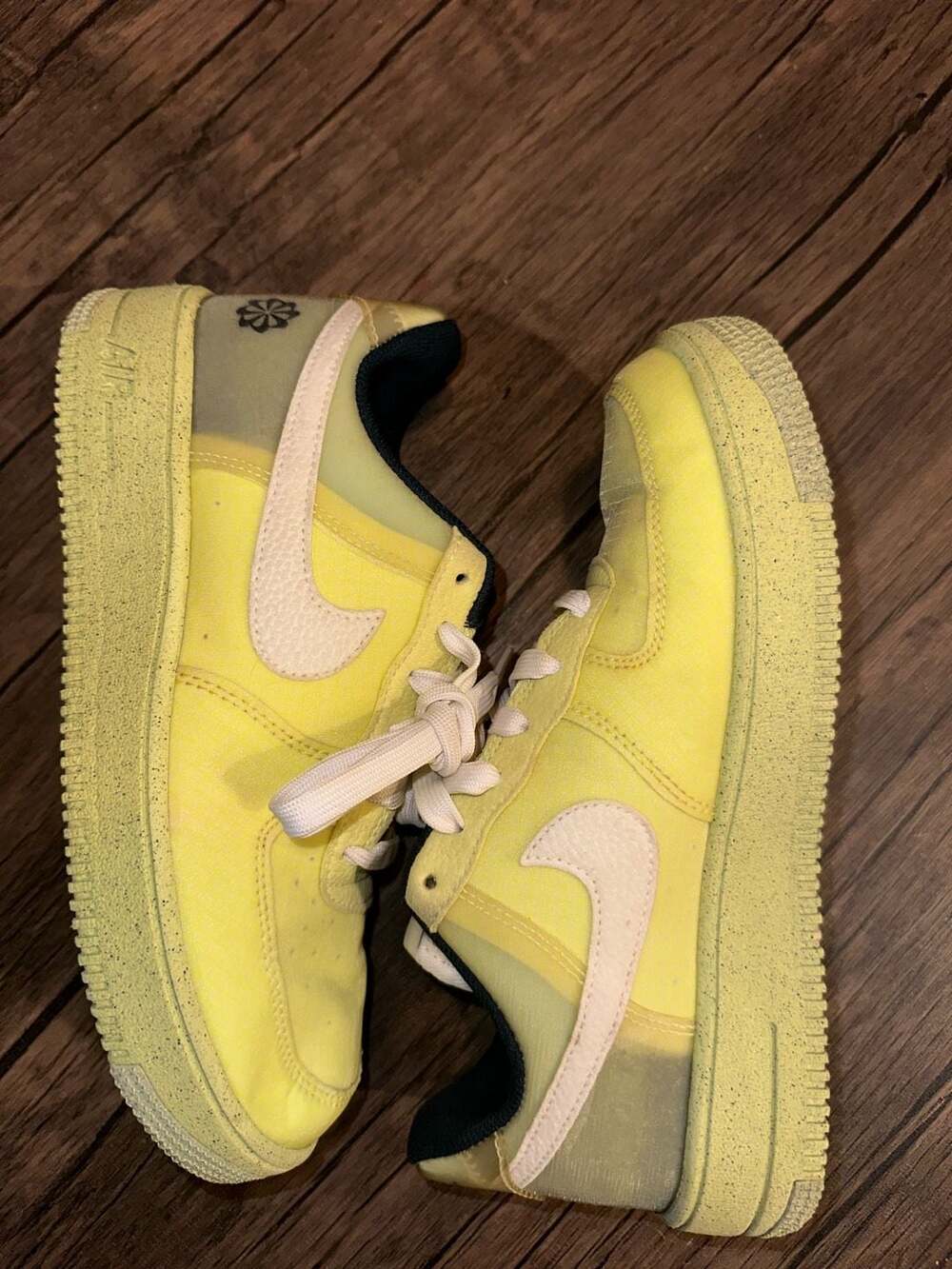Nike Air Force 1 Crater GS Light Lemon Twist Yellow DH4339-700 Youth 6